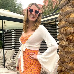 White Tie Front Cardigan